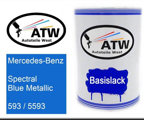 Mercedes-Benz, Spectral Blue Metallic, 593 / 5593: 500ml Lackdose, von ATW Autoteile West.